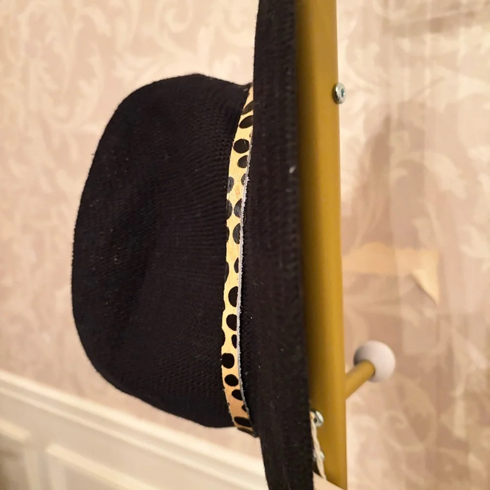 Wyeth by Todd Magill Black Hat with Animal Print Band - Picture 3 of 8